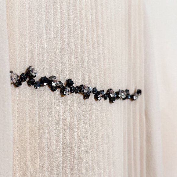 J. Crew Silk Sleeveless Top Light Peach w/ Rhinestones - Picture 3 of 7